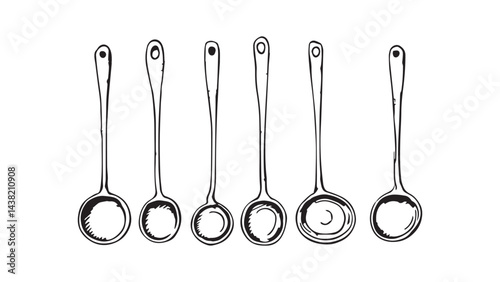 Ladle set line art