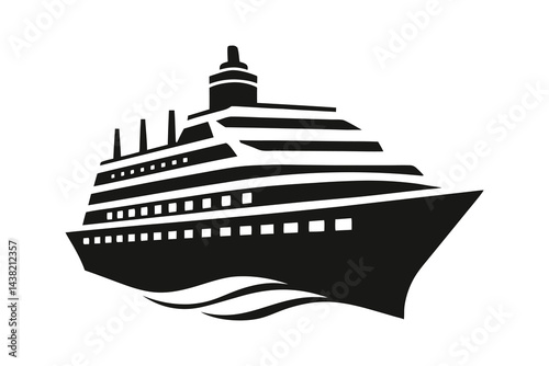 cruise ship vector illustration isolated on white background
