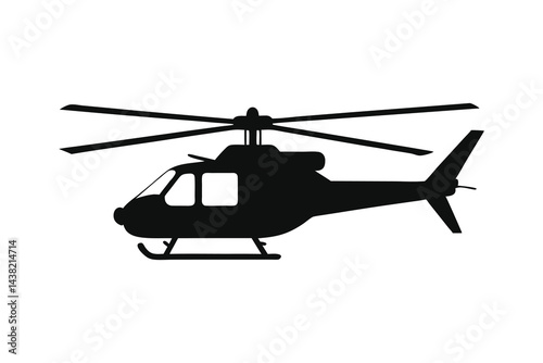 Military helicopter vector illustration on white background