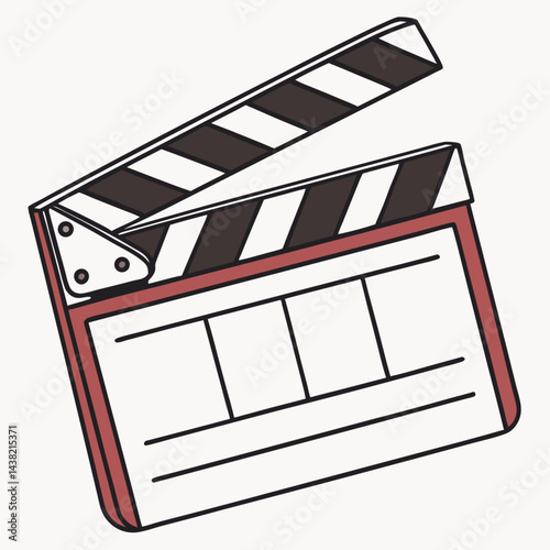 Open Movie Clapperboard Illustration for Film Production