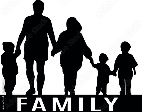 Family Silhouette Illustration”
