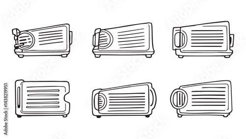 Mandoline slicer set line art
