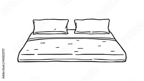 Mattress set line art