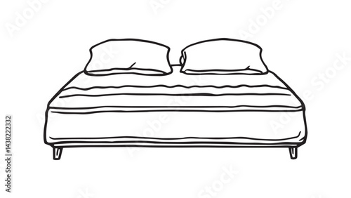 Mattress set line art