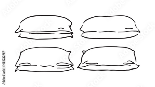 Mattress set line art