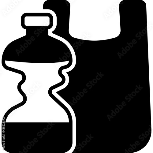 Plastic Waste glyph icon