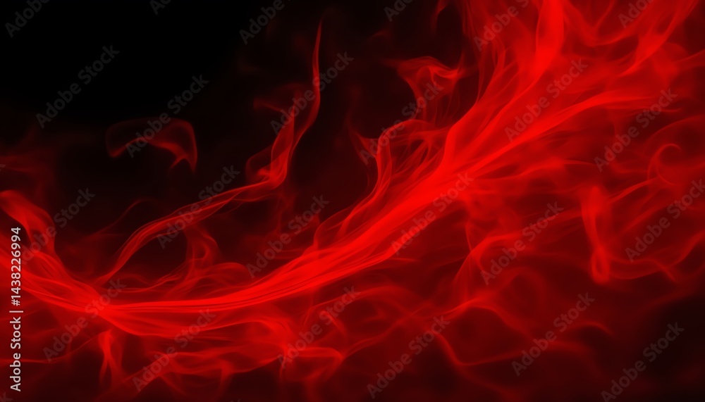 Fototapeta premium Abstract red smoke effect on dark background.