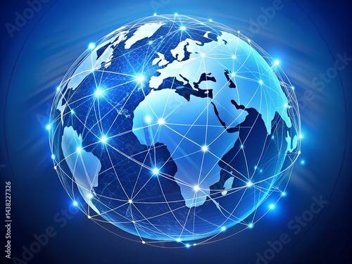 3D Global Network  – Digital Connectivity, Cyber Infrastructure, and Worldwide Internet Communication