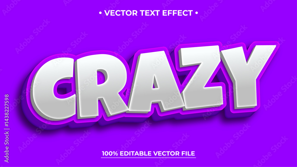 Crazy editable text effect design vectors Modern editable text effect vector design Editable text style effects