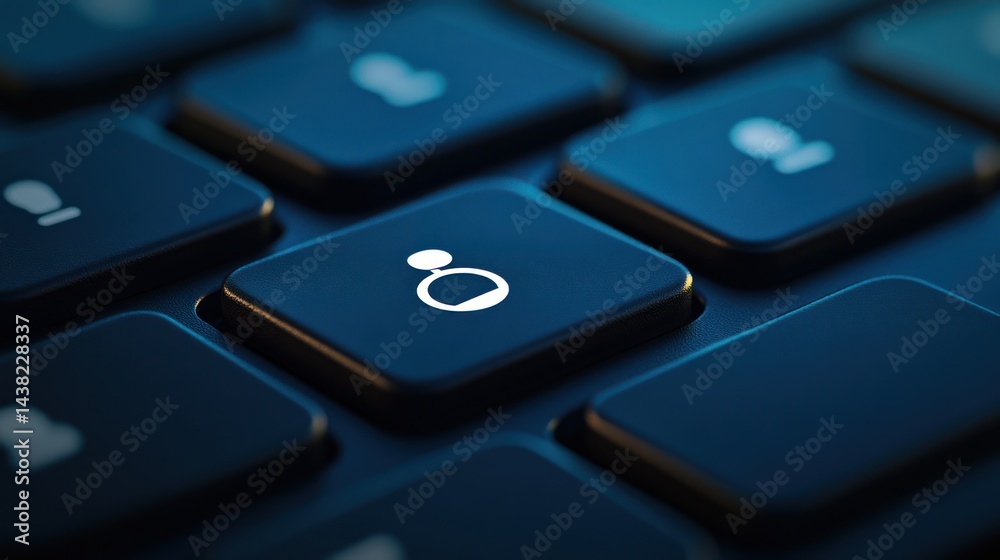 Close-up computer keyboard key with symbol Close-up computer keyboard key with symbol