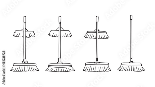 Mop line art