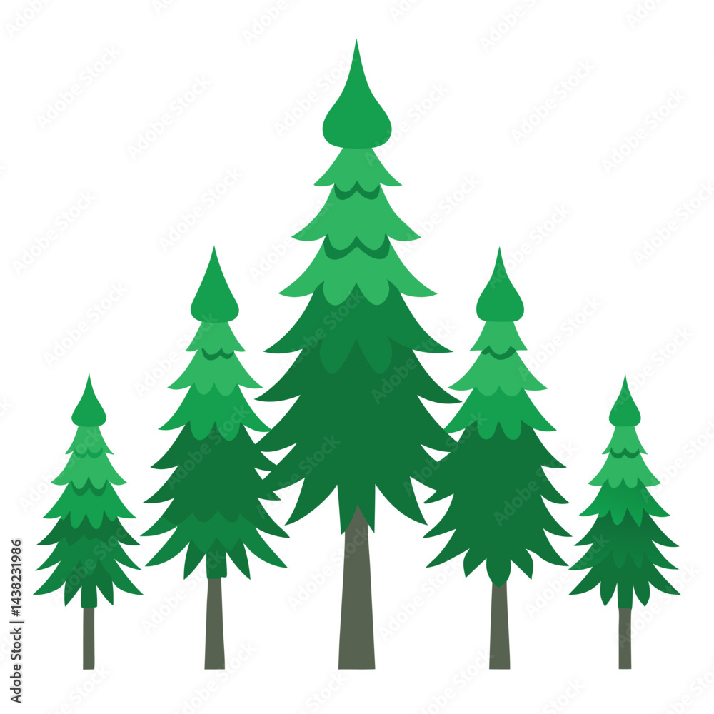 Obraz premium Cedar trees icon on white background 