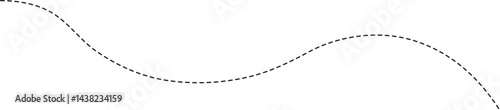 Long squiggle dashed, dotted line arrow vector icon. long dotted arrow icon vector illustration. Dashed lines. Direction, 