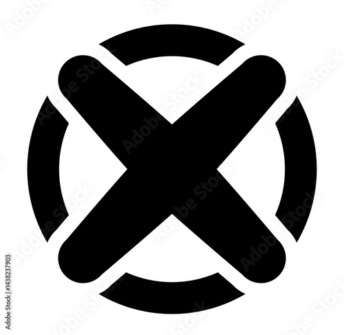 An Icon Representing the Cross of Incorrect or Erroneous Data.