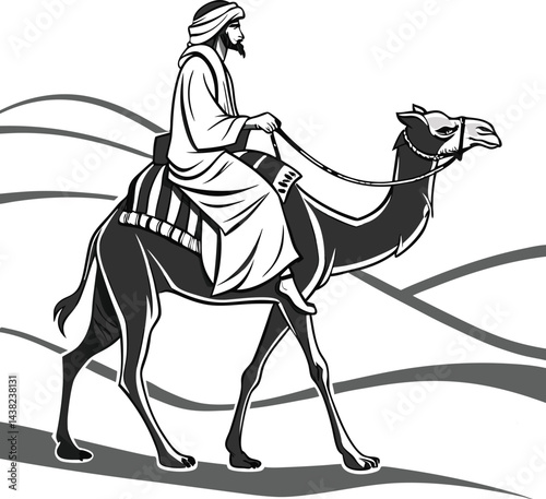 silhouette of a camel