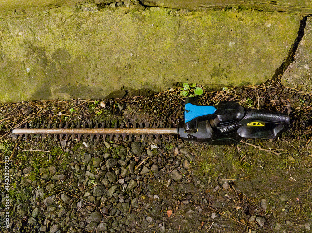 A broken Garden Hedge Trimmer, Glasgow, Scotland