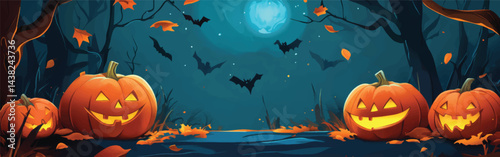 Moonlit Halloween Night in Spooky Village.