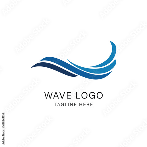 Wave Logo Graphic Design Vector
