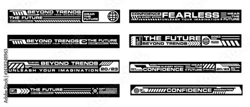 Stripe line streetwear graphic tee concept vector graphic design templates