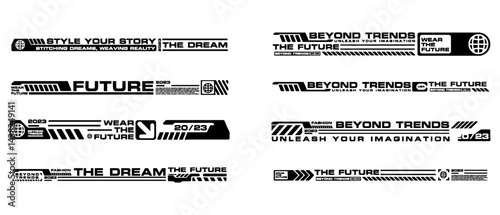 Stripe line streetwear graphic tee concept vector graphic design templates