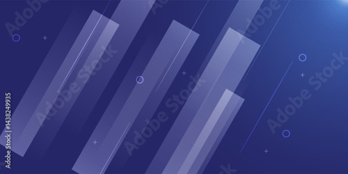 Abstract blue geometric background. Dynamic shapes composition. energy technology concept