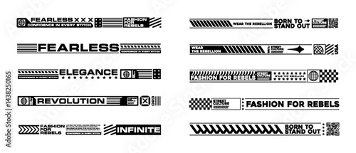 Stripe line streetwear graphic tee concept vector graphic design templates