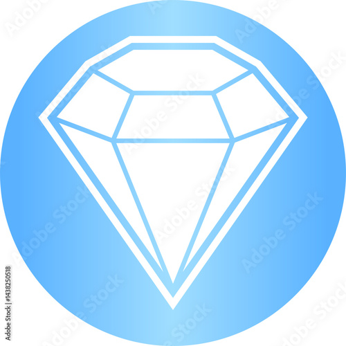 Gradient Outline Diamond