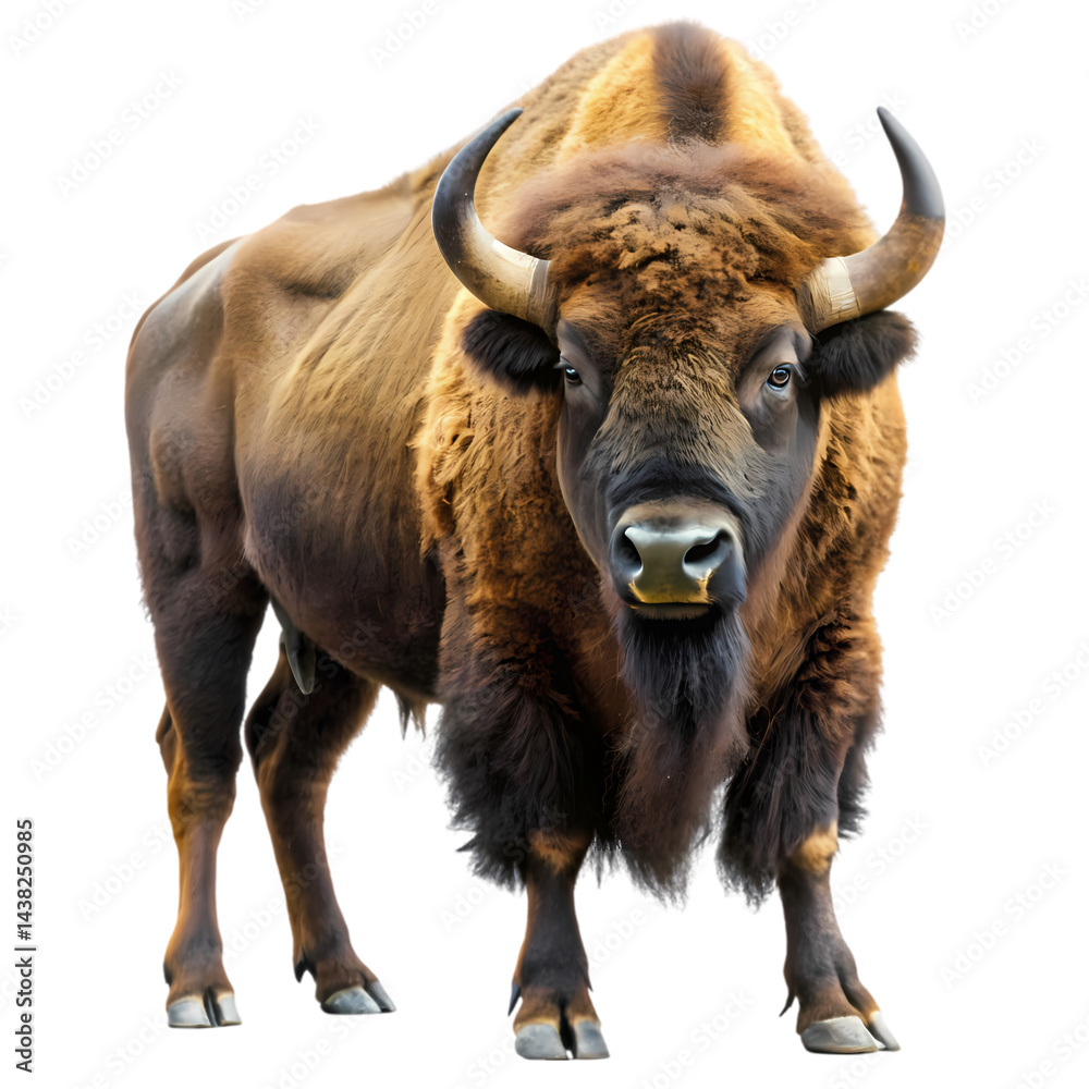Majestic European Bison HighResolution Image of Wild Bison isolated on transparent background Majestic European Bison HighResolution Image of Wild Bison isolated on transparent background