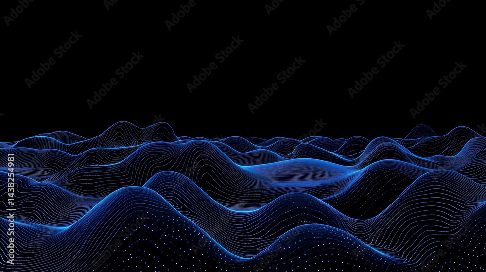 blue fluid data terrain