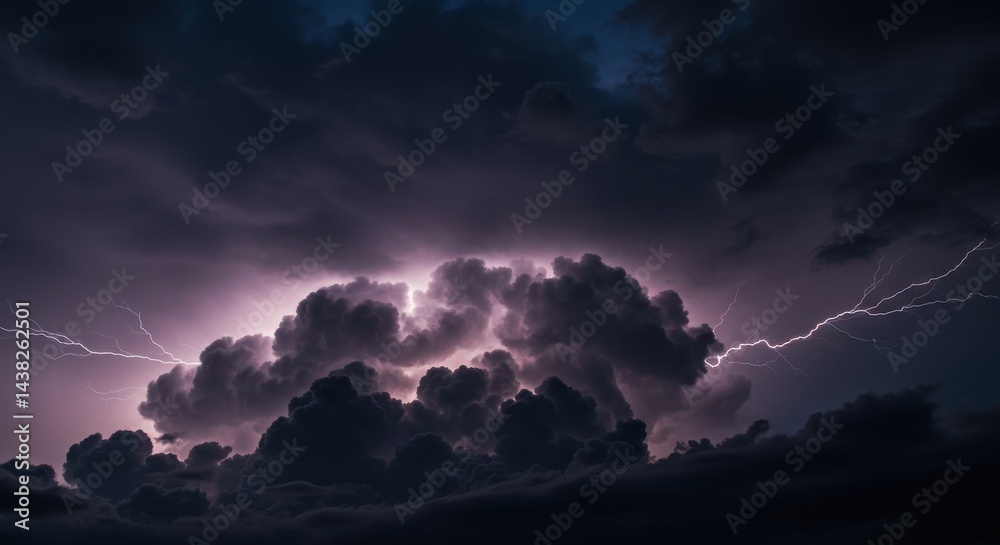 Low-angle view of thunderstorm clouds with dramatic sky colors Low-angle view of thunderstorm clouds with dramatic sky colors