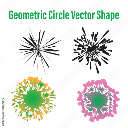Geometric abstract Circle Shape And Effects Bundle Set.