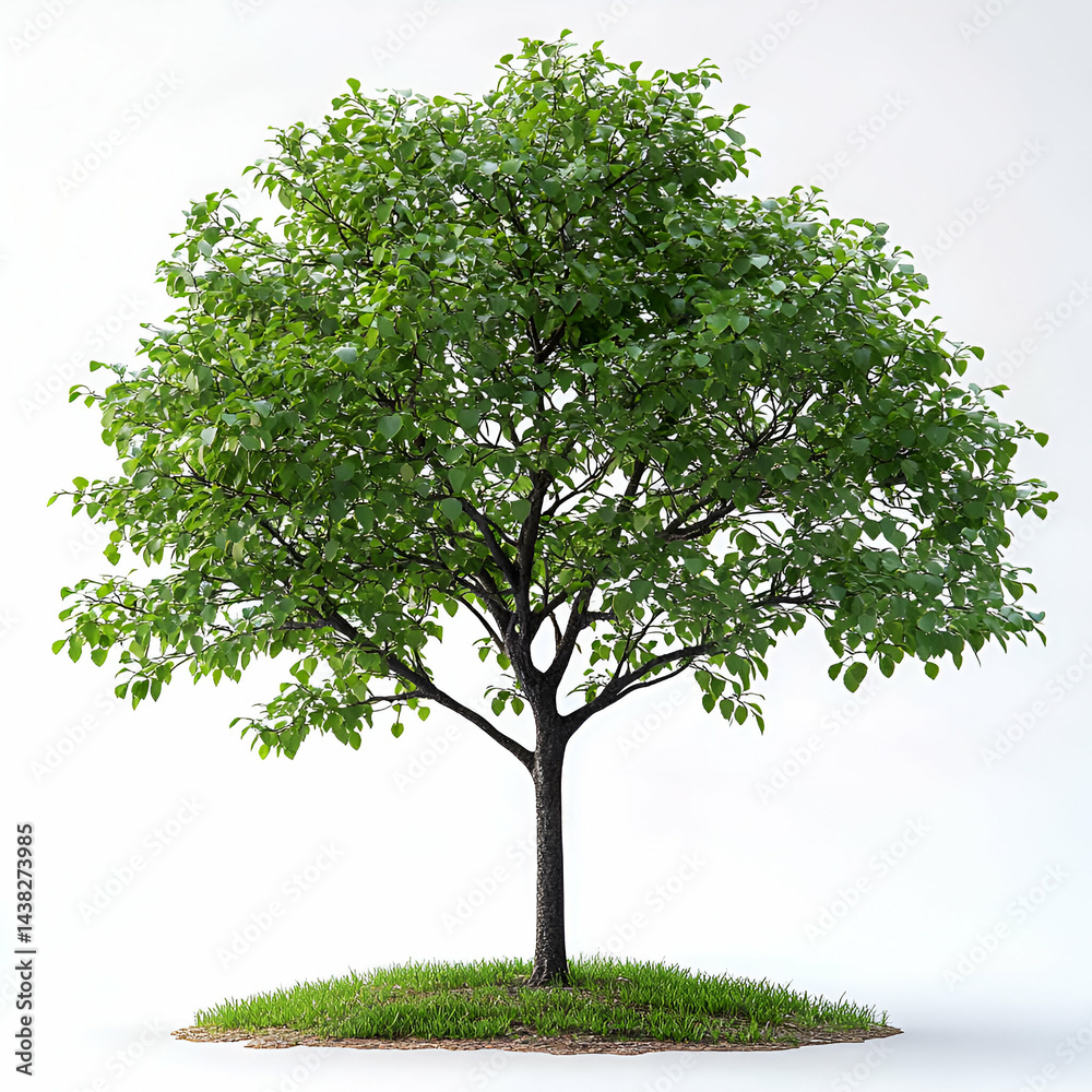 Obraz premium Single green tree image background