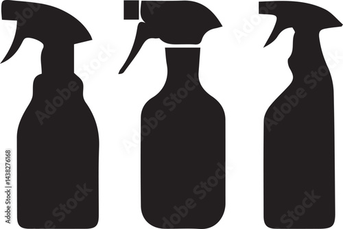 Empty Spray Bottle Vector Art, Spray Bottle Outline Illustration, Empty Bottle Spray Vector Design, Empty Spray Bottle Clipart, Spray Bottle Silhouette Vector

