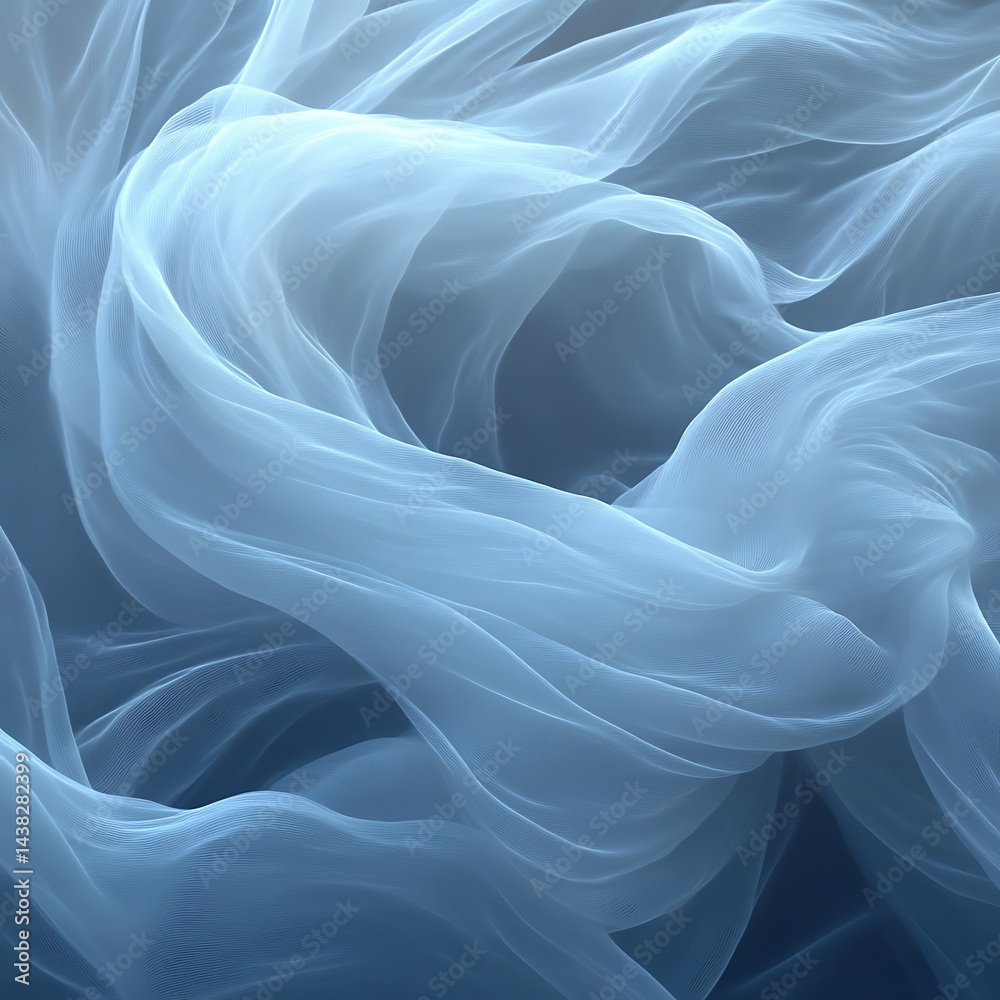 Fototapeta premium Abstract Blue Fabric Swirling Design Texture