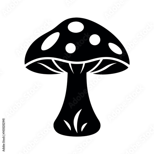 Mushroom Line Art Vector Design