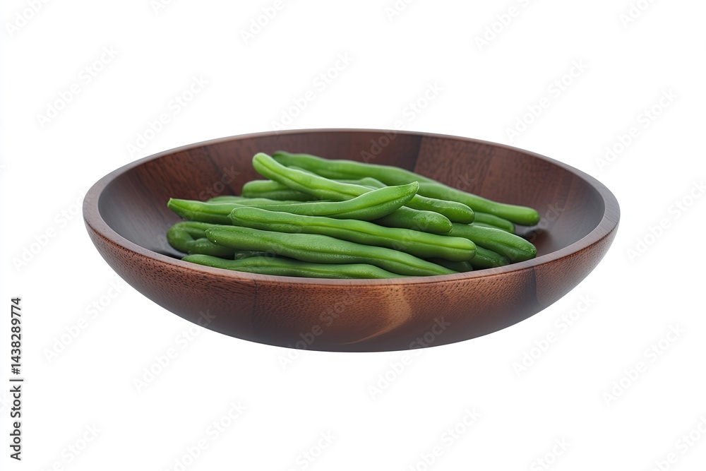 custom made wallpaper toronto digitalGreen beans served in a dark brown wooden bowl