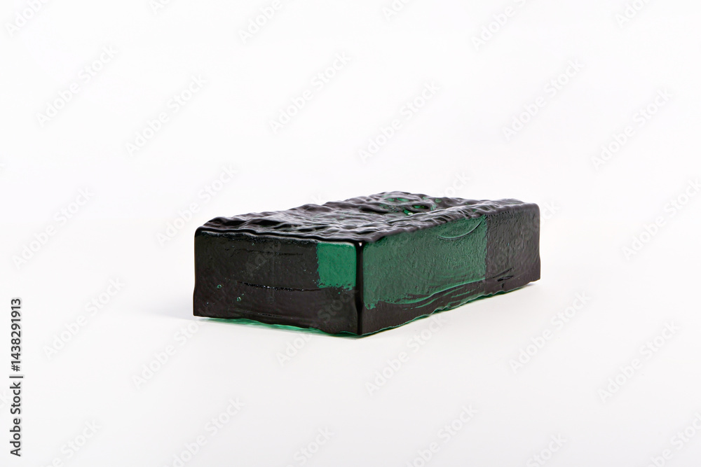 Fototapeta premium Glass blocks material for creating glass walls isolated on white background