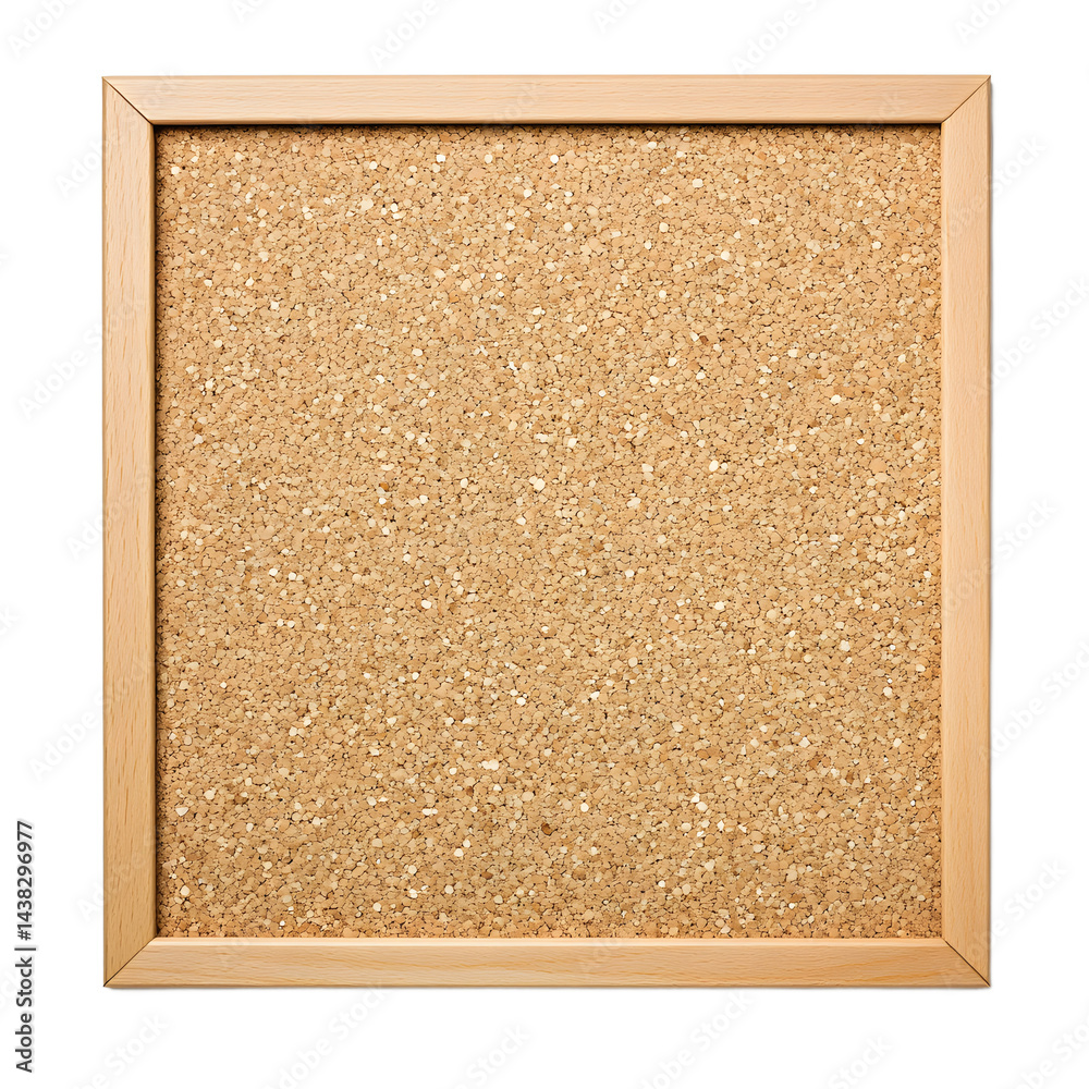 Fototapeta premium Empty Cork Board with Wooden Frame for a Blank Notice