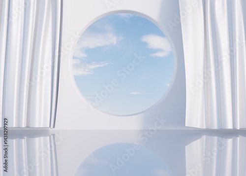 3D rendering simple exhibition background