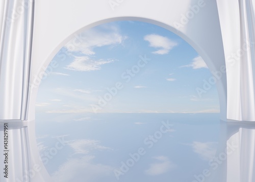 3D rendering simple exhibition background