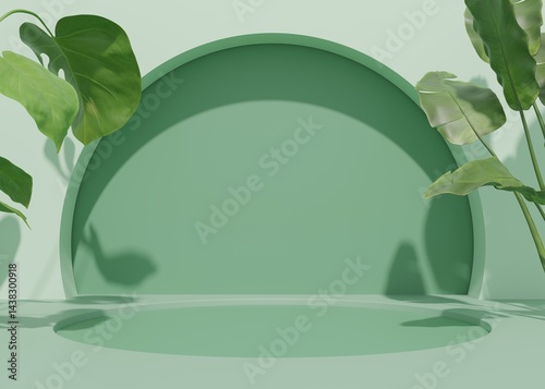 3D rendering simple product background