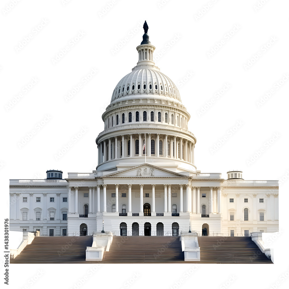 Fototapeta premium Us capitol building monochrome exterior image