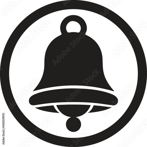 Bell icon, silhouette, vector, logo, illustration, image 5