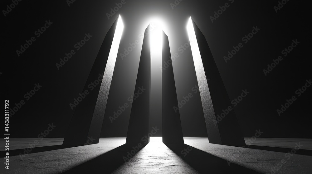 custom made wallpaper toronto digitalAbstract architectural design with a central light source.