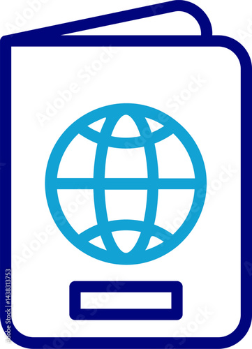 Vector of Passport icon. Tour and travel. Passport. Travelling
