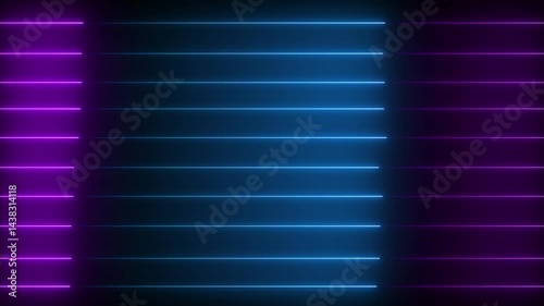 Abstract glowing rainbow colour neon lines motion background. Neon lights blinking lines moving animation. Neon Light Line Technology icon. Neon lights blinking lines moving animation.
