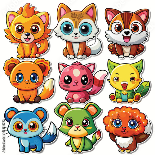 Cute Cartoon Animal Stickers