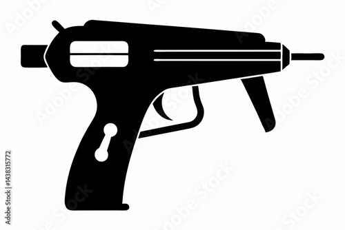 Glue Gun Small Size Silhouette vector illustration