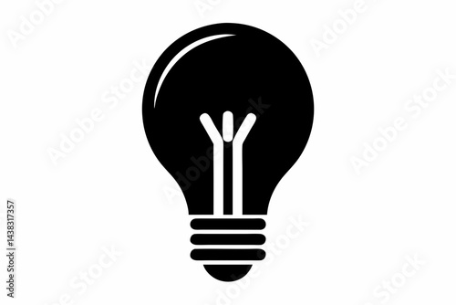 Lightbulb Silhouette vector illustration