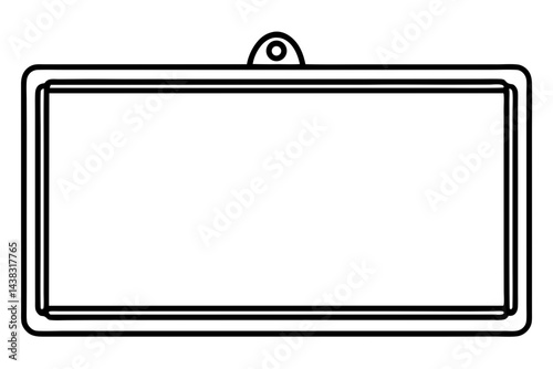 Mini Whiteboard Line Art vector illustration